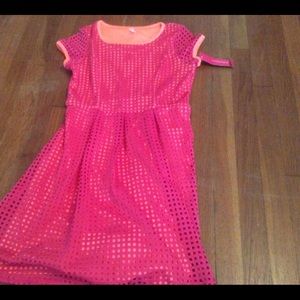 Square Cut-Out Overlay Dress